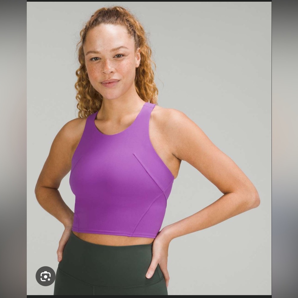 Lululemon Invigorated cropped training tank size 2 moonlit magenta